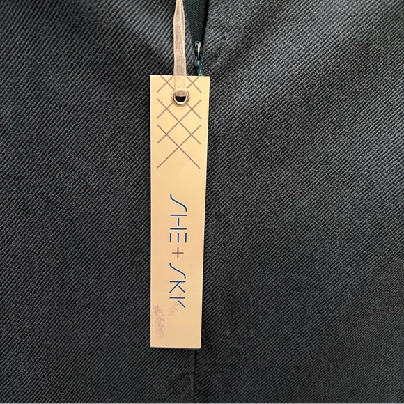 SHE + SKY Teal Tunic Dress Size Small Large Front Pockets Short Sleeve NWT - Picture 9 of 9